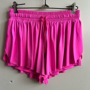 Blaosn Women’s Hot Pink Butterfly Workout Shorts S